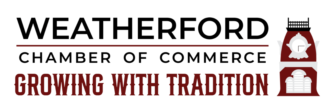 Weatherford Chamber of Commerce Growing with Tradition logo